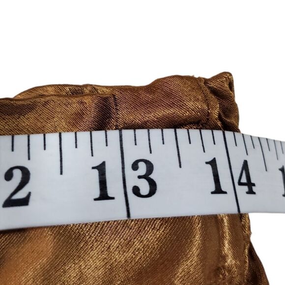 SCANDAL ITALY copper satin trousers L - Picture 6 of 8